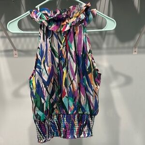 River Island Multicolor Sleeveless Ruffle Top